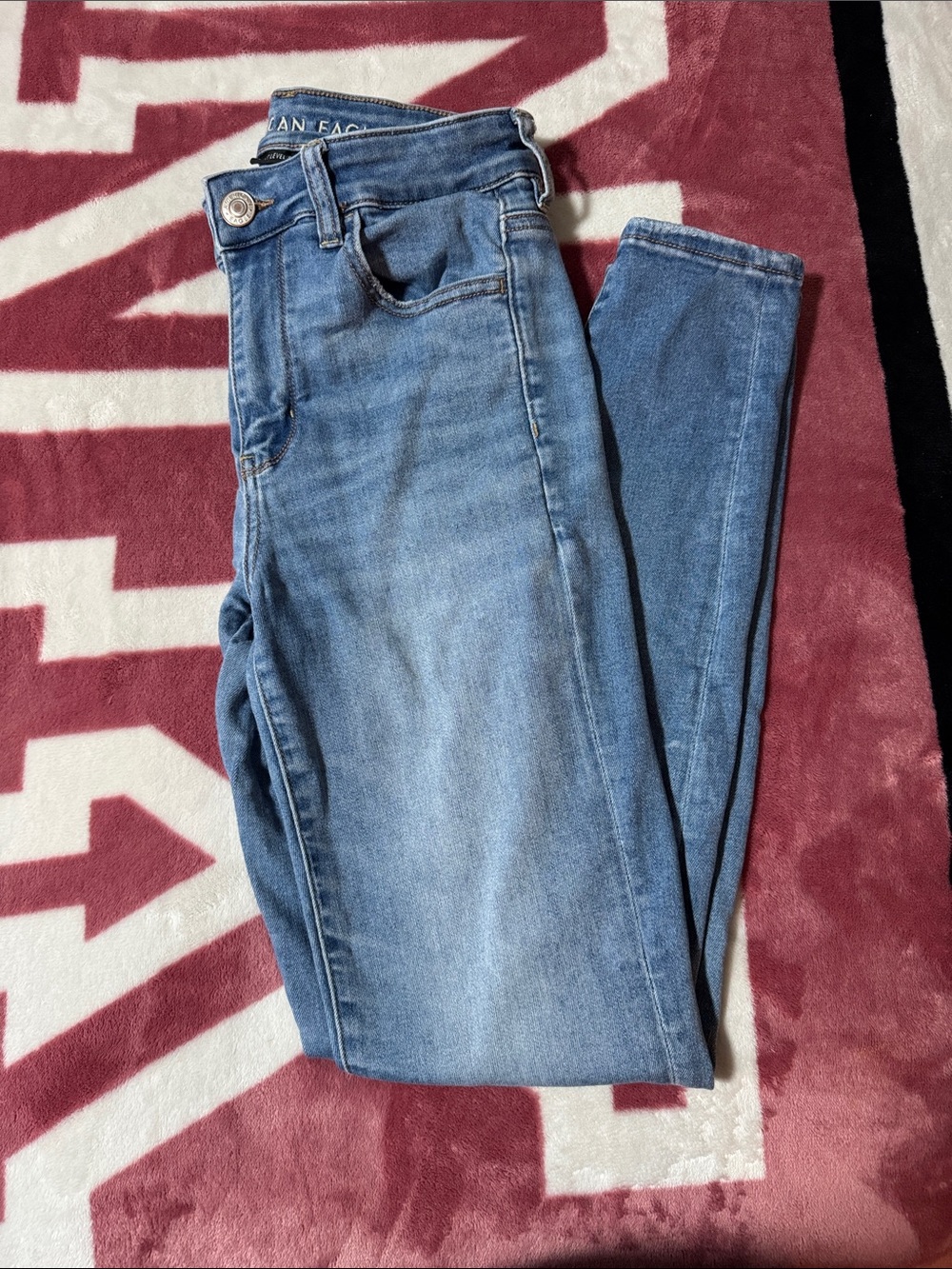 American Eagle Outfitters Light Blue Skinny Jeans - High Rise